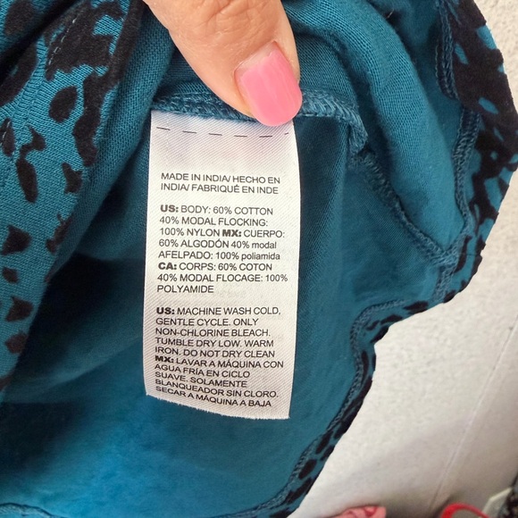 Chico's Teal and Black Long Sleeve Top - Picture 7 of 7